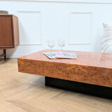 Table basse en loupe d'orme
