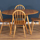 Blonde Ercol 384 Windsor Drop Leaf Table And Four 4 Model 400 Kitchen Chairs