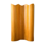 Screen in articulated slats in solid pitchpin wood - France - Circa 1980
