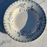Charming old-fashioned soup plate with floral patterns