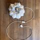 70s metal flower wall light