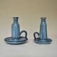 Pair of glazed ceramic candle holders Vilà Clara