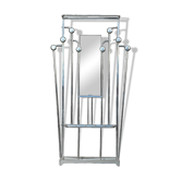 Porte manteau mural art déco aluminium poli France