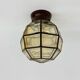 1 of 2 Limburg Glashütte glass ceiling lamp flush mount, 1970s