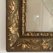 Portrait young woman photo 1926 in 1900 art nouveau frame