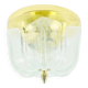 Lustre en verre et laiton floral large du milieu du siècle - Limburg, années 1960/1970