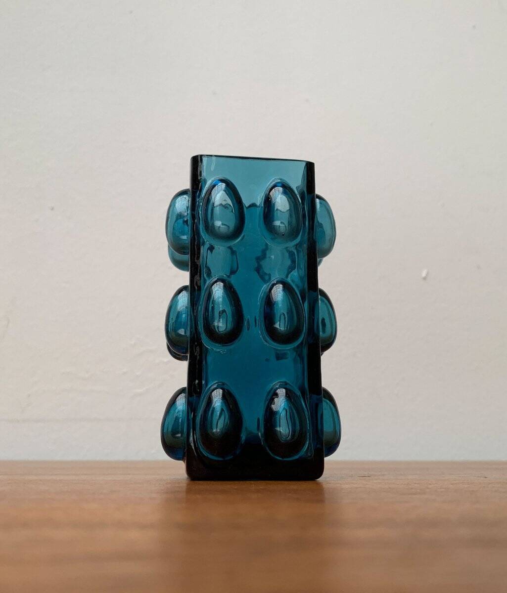 Bubble glass vase from the mid-century Scandinavian space age by Wilhelm Braun-Feldweg for Hirschberg, 1960s.