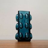 Bubble glass vase from the mid-century Scandinavian space age by Wilhelm Braun-Feldweg for Hirschberg, 1960s.