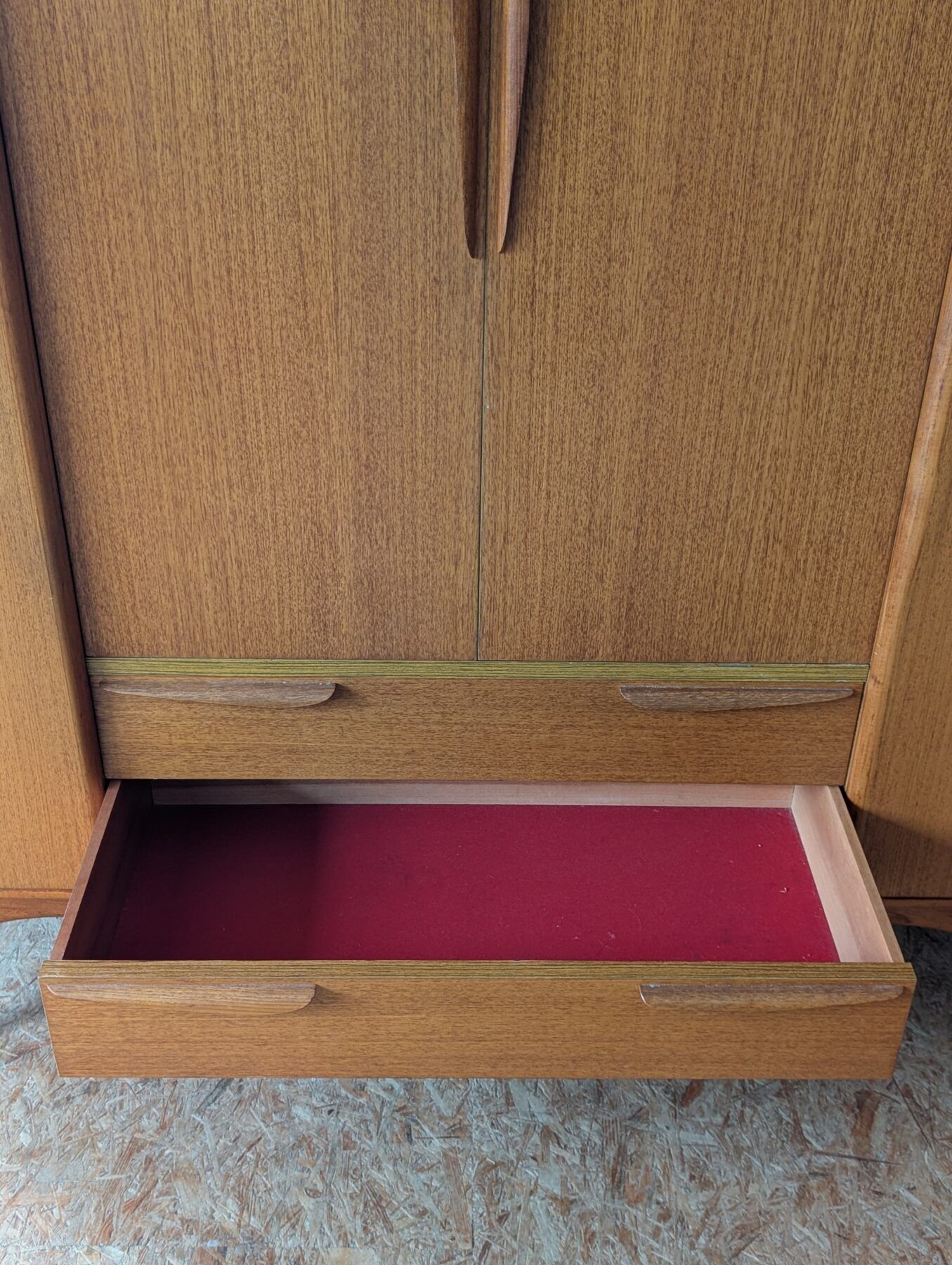 Teak wardrobe Tricoire & Vecchione 1960s