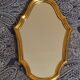 Baroque mirror frame gilded plaster wood, 33x22 cm