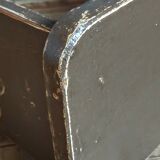 Mini-bench stool in old patinated solid wood