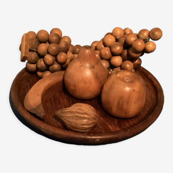 Wooden fruit platter