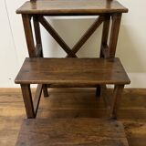 Library step ladder in oak