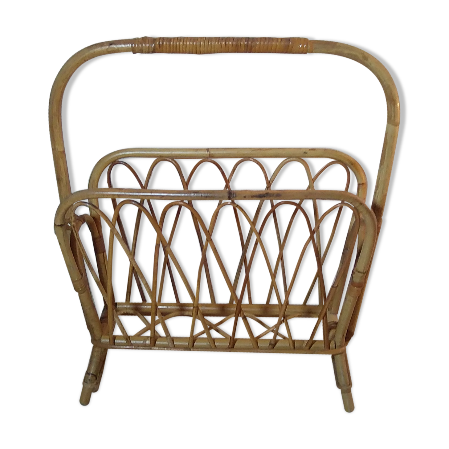 Magazine rack Wicker, early 1970s