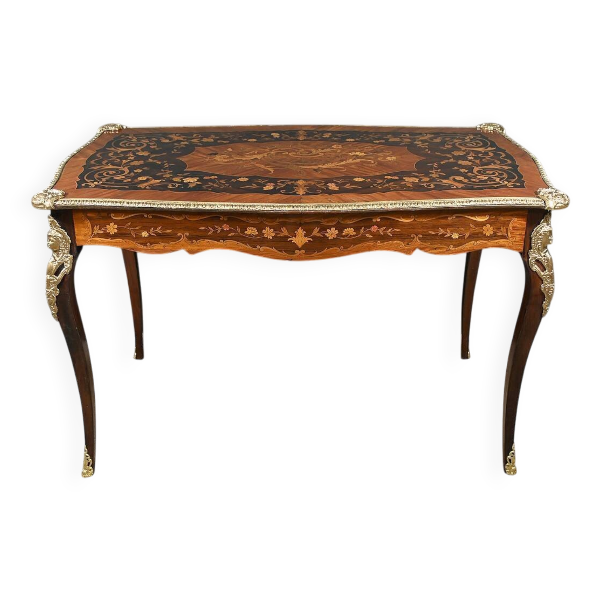 Rosewood Table with Marquetry, Napoléon III period