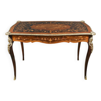 Table Bureau en Palissandre et Marqueteries, époque Napoléon III