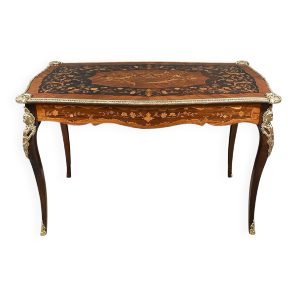 Table Bureau en Palissandre et Marqueteries, époque Napoléon III — Beyit