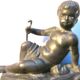 Double ink out 19th in tin signed J. GARNIER: The Cherub fisherman