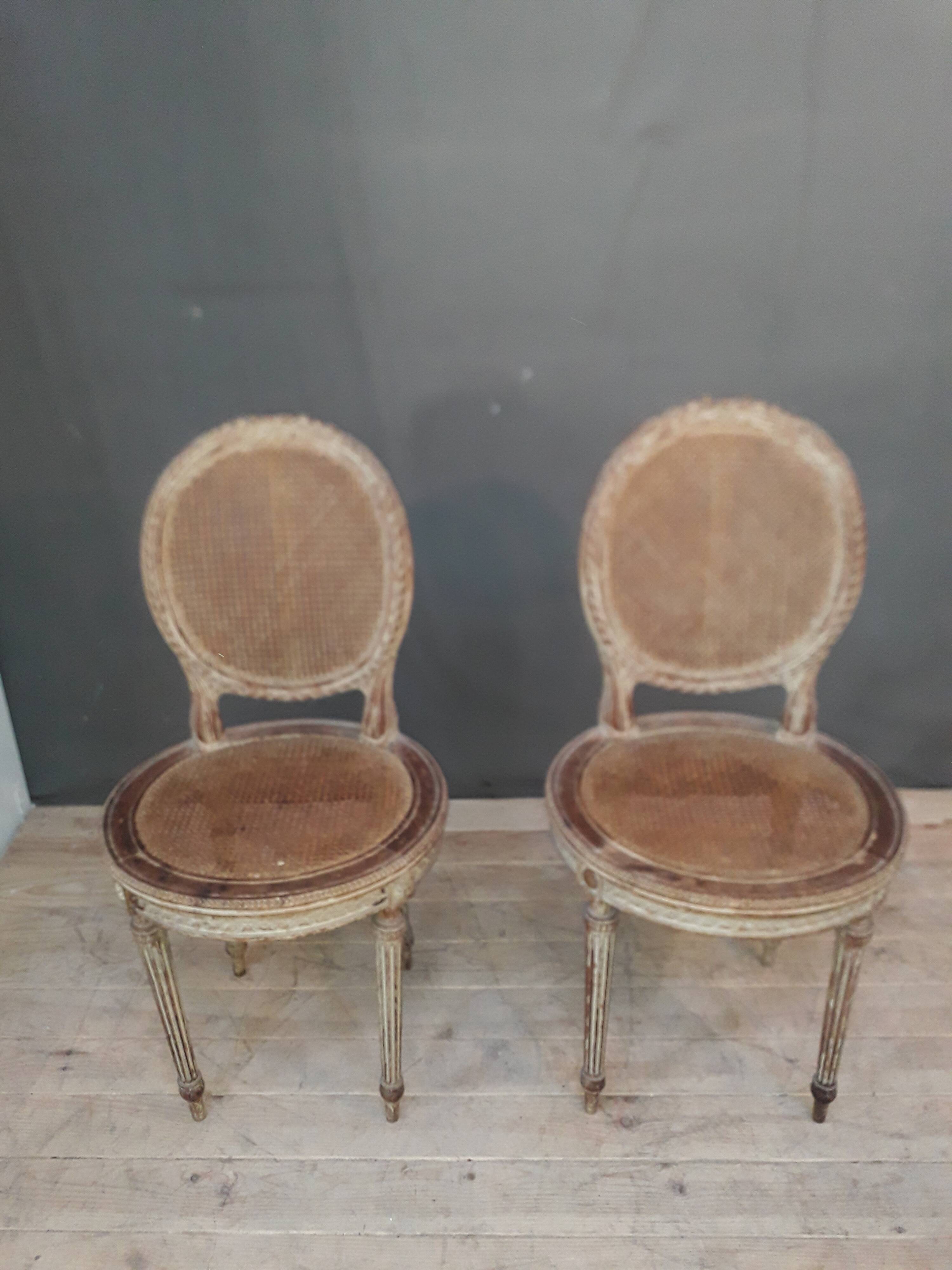 Pair of chair Louis XVI