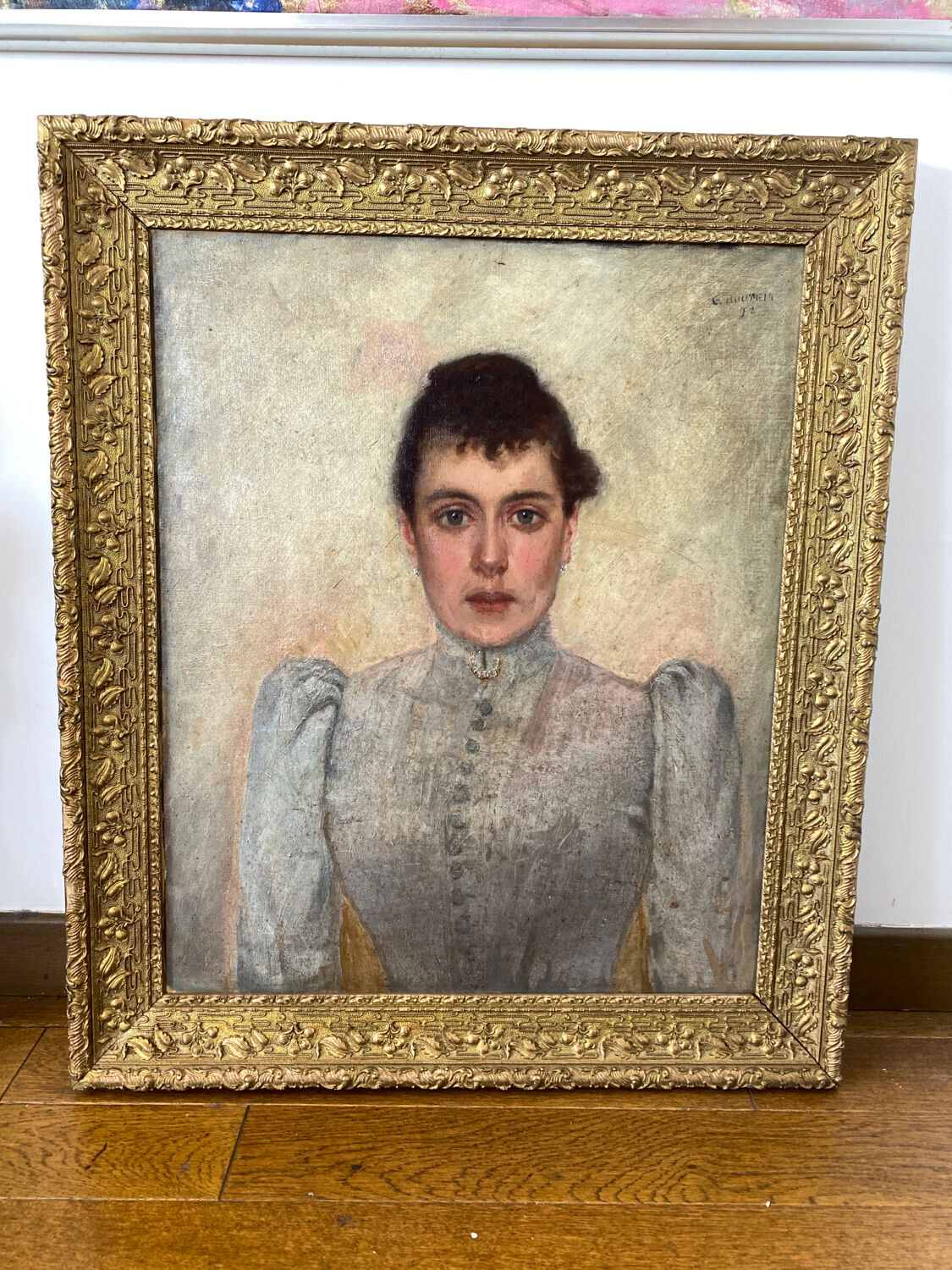 Portrait of a woman signed Bourgin (1865-1937)