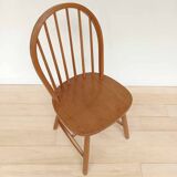 6 Vintage Pine Country Side Chairs