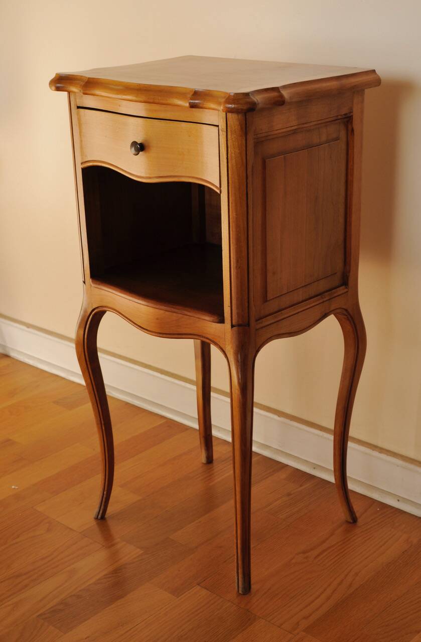 Louis XV style bedside table in solid wood