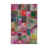 Tapis anatolien surteint fait à la main 198 cm x 302 cm tapis patchwork multicolore