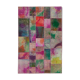 Handmade anatolian overdyed 198 cm x 302 cm multicolor patchwork carpet