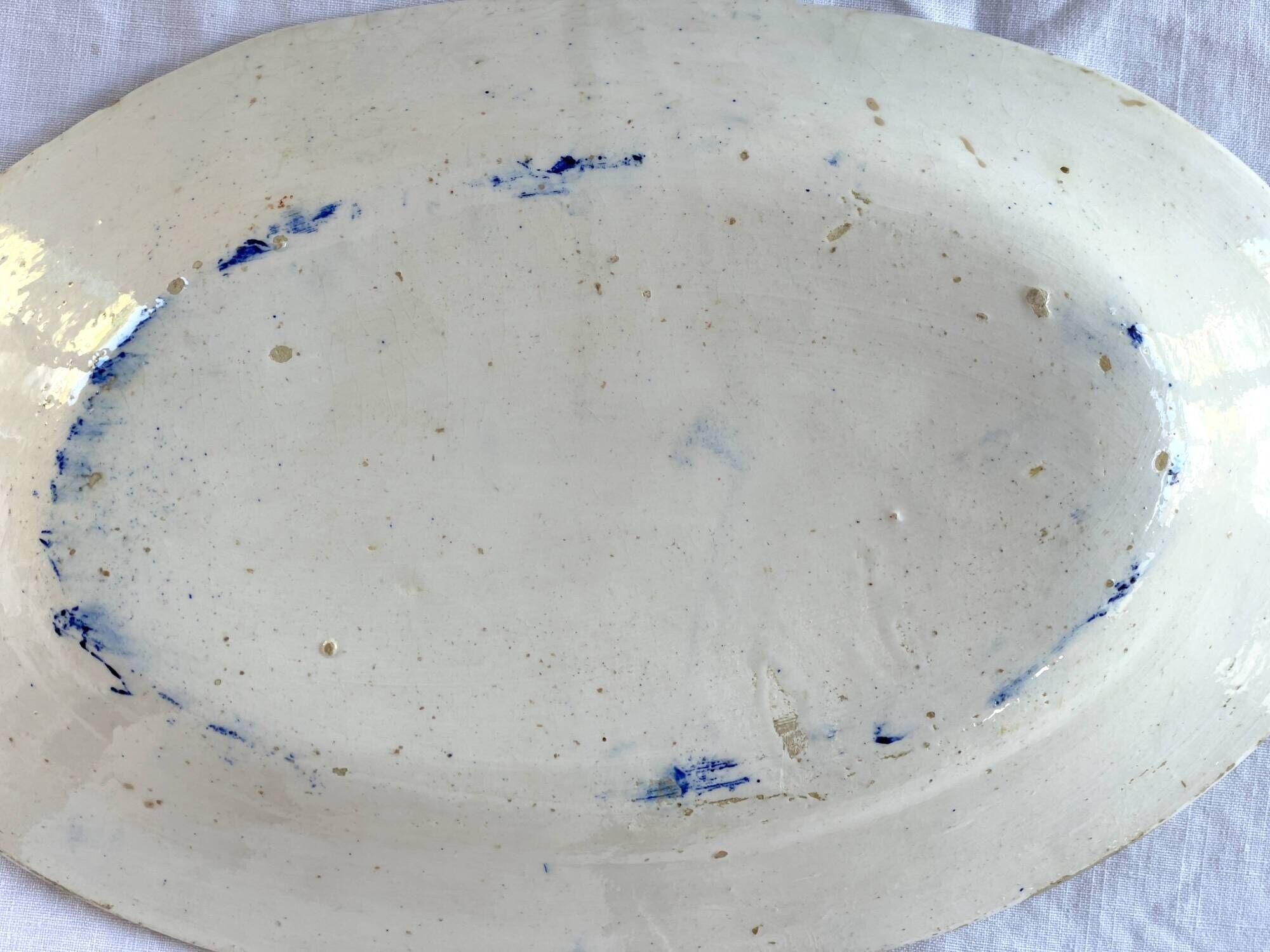 Portuguese earthenware dish, fusion between China - Macao and Portugal, 19th century