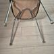 Chaise retro en skaï vert bouteille