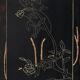 Four-panel lacquered wooden screen with Coromandel decoration.