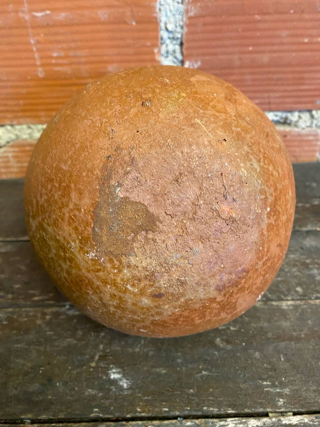 Gargoulette Jug Ball Antique Terracotta Chiseled Vintage #D616