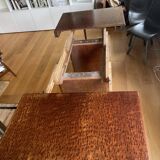 Vintage wood table with extension