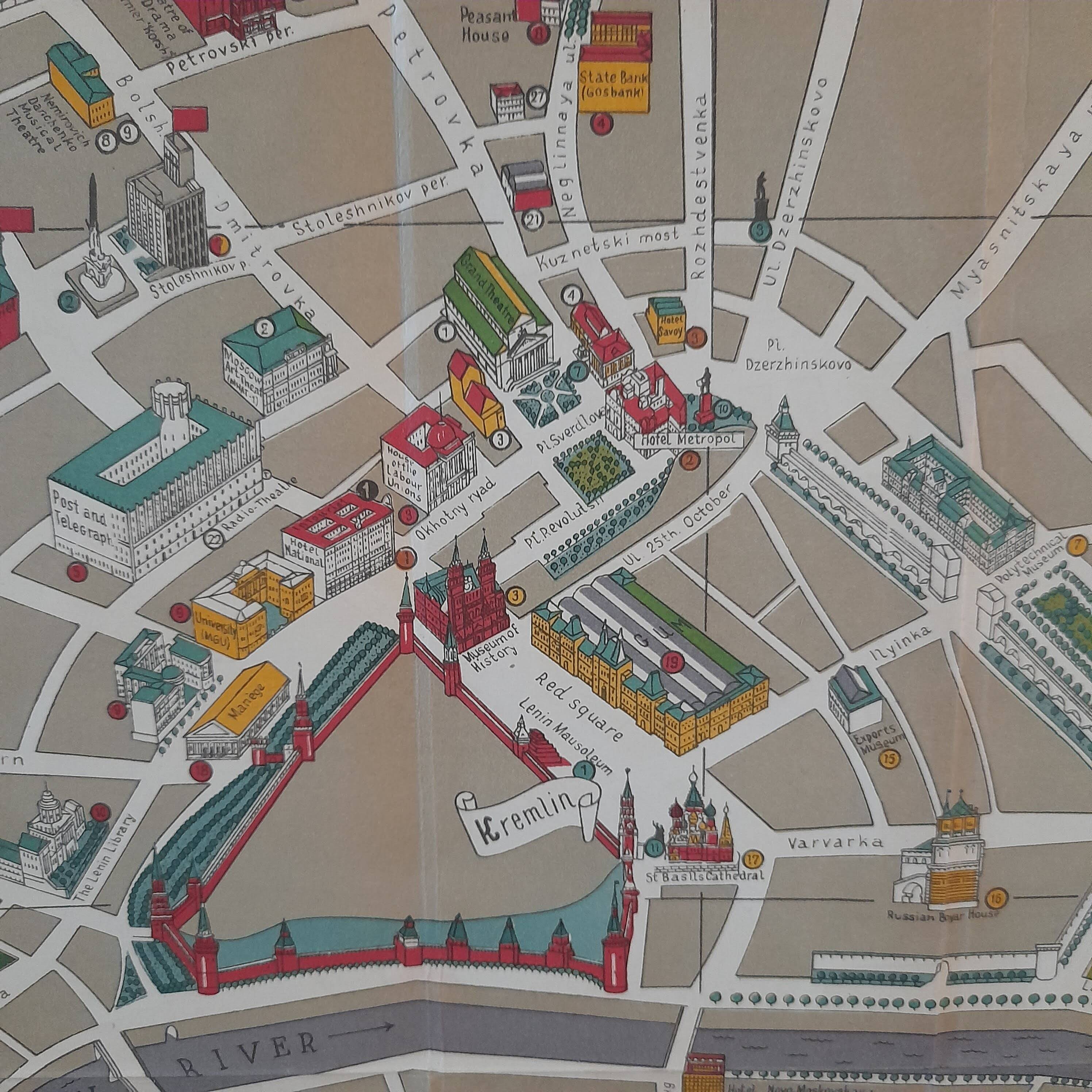 Map Map of the city of Moscow
