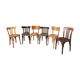 Baumann Stella and Luterma series of 6 mismatched bistro chairs