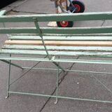 Iron and metal garden bench