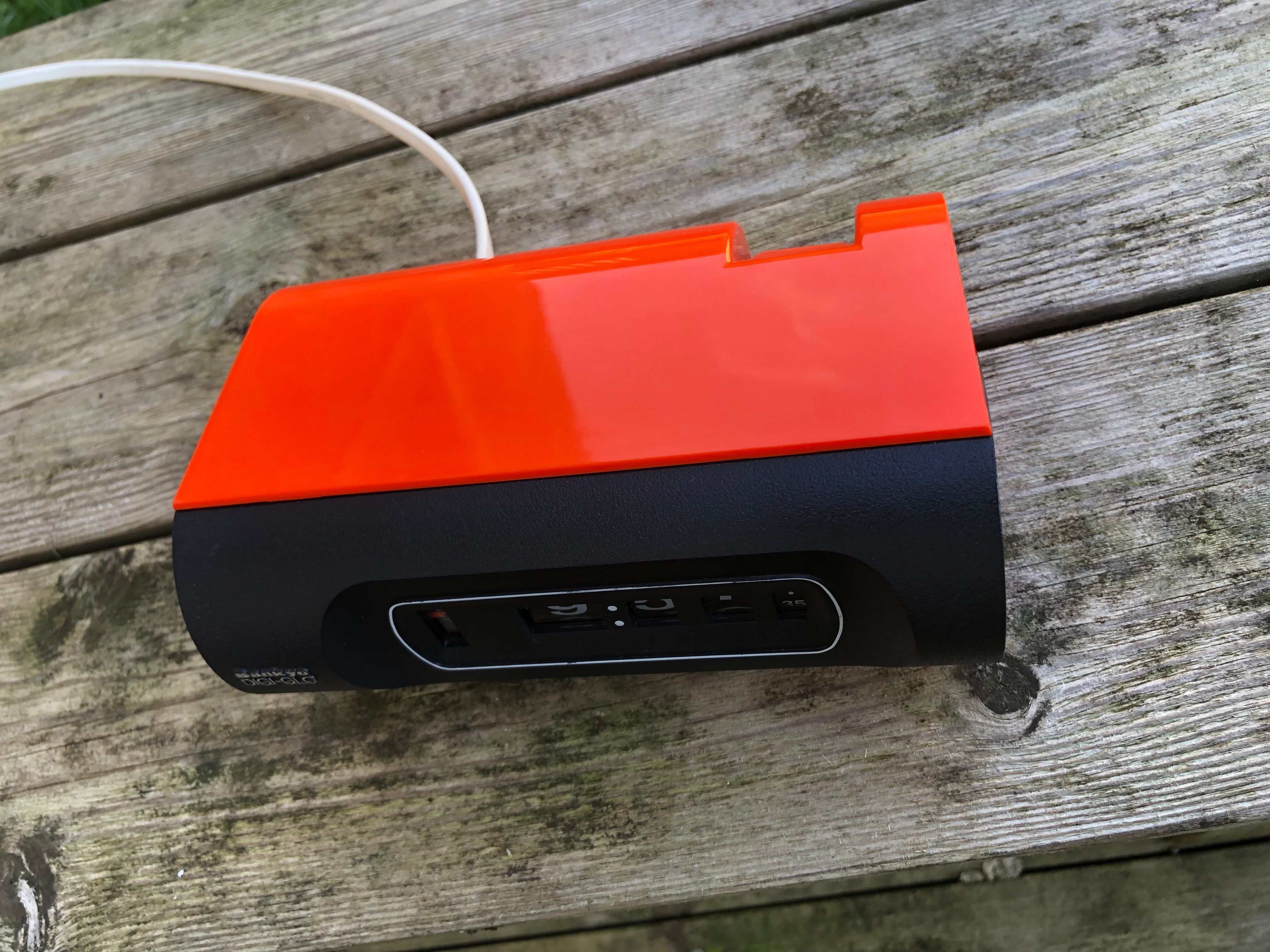 Orange alarm clock Sankyo Digi-Glo