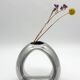 Biomorphic vase in cast aluminium, 1970s