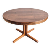 Baumann dining table 1960 extendable from 114 to 167 cm with integrated extensions.