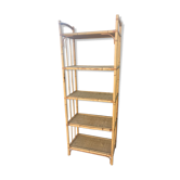 Vintage bamboo and rattan shelf