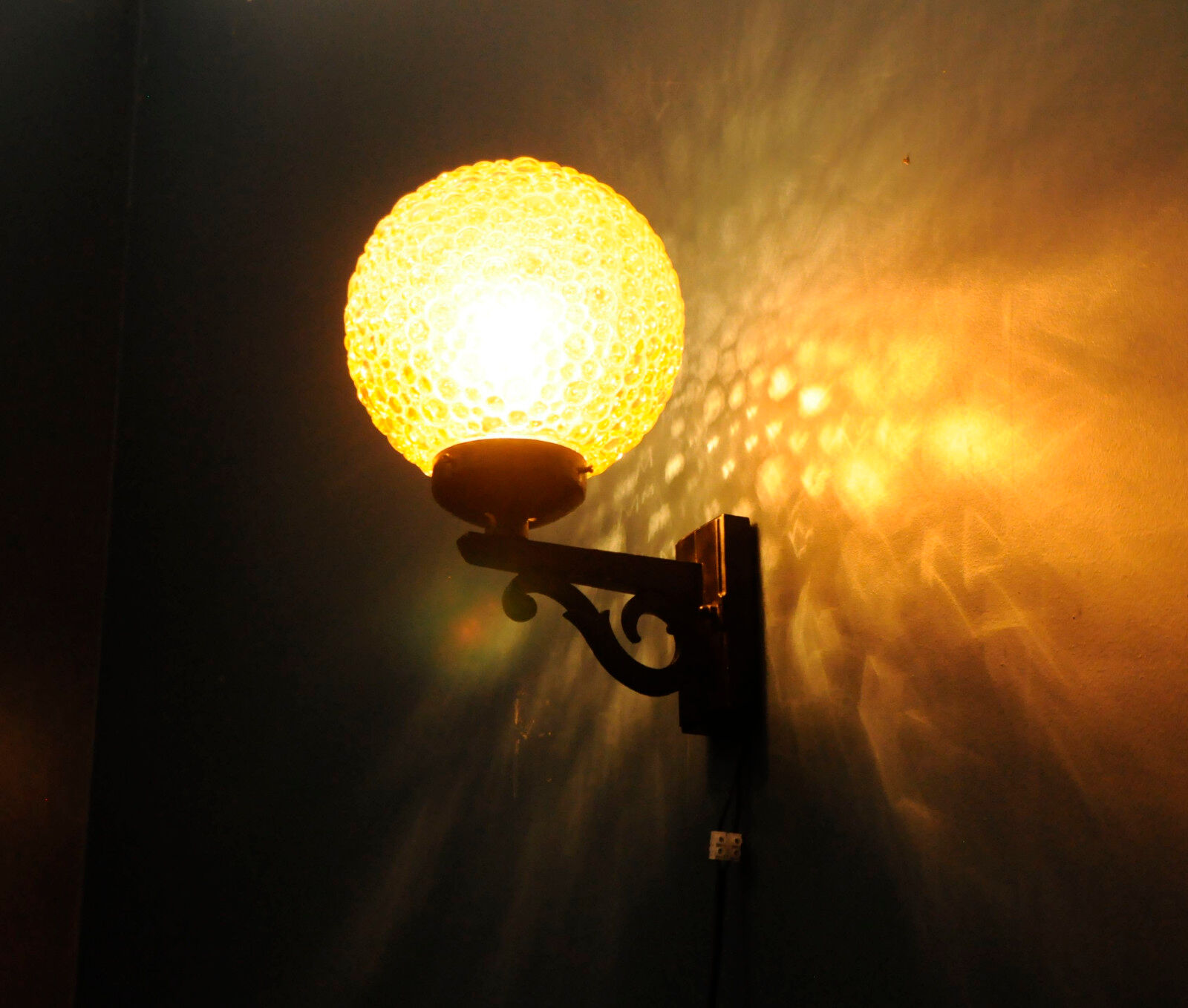 Bubble Glass Wall Lamps, Denmark 1960s, Set of 2