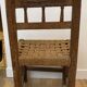 Wood chair and rush cord brutalist style from Queyras