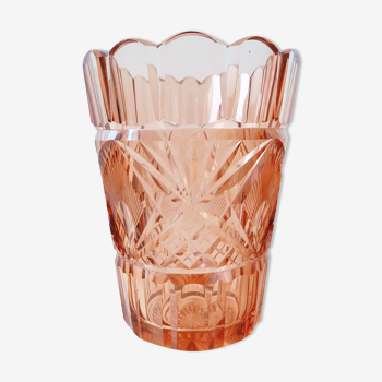 Val Saint Lambert rosaline crystal vase