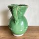 Vase pitcher Sicily Italy in glazed earthenware folk art 1950