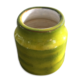 Vase vert flammé