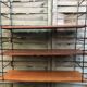 String shelf wood and metal 60s Sweden