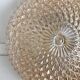 Round apricot-colored ceiling light, molded glass diamond tips ⌀ 20 cm