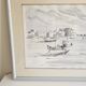 Tableau - Watercolour Landscape Brittany - Marine Boat - Signed Jen Pierre SER
