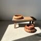 Bowl or monoxyl teak cut d:25.5