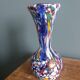Murano polychrome blown glass vase
